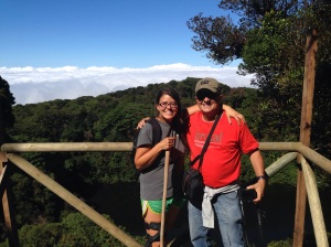 time with my Tio! we made it to the caldera, an ice cold lake surrounded by forest
